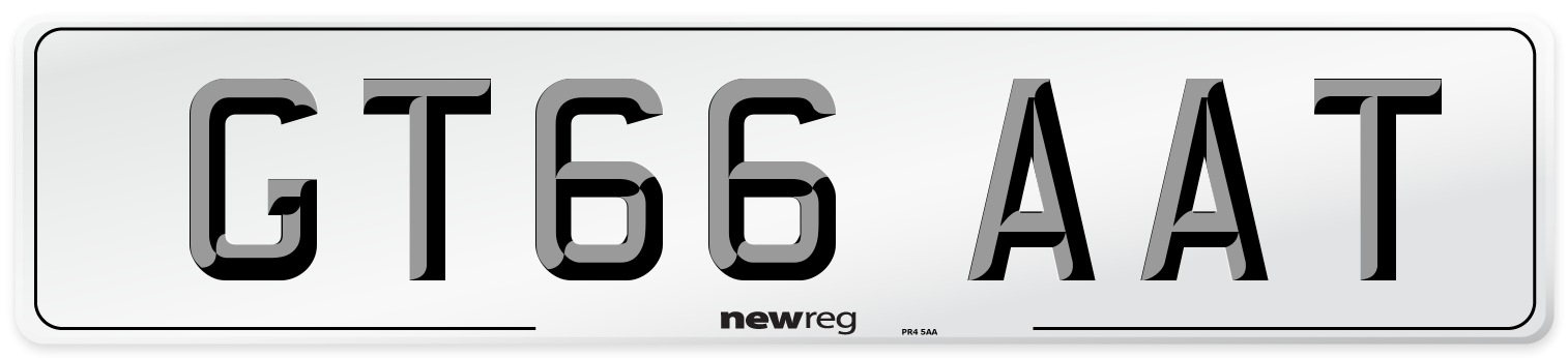 GT66 AAT Number Plate from New Reg